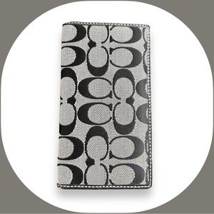 Coach Signature Check Book Cover/Wallet-EUC